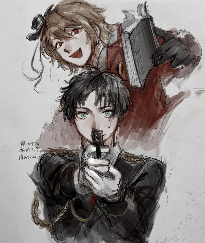 romania and bulgaria (axis powers hetalia) drawn by gnmi_58