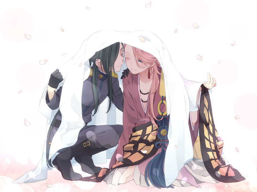 souza samonji and nikkari aoe (touken ranbu) drawn by saku_anna