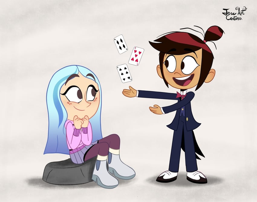 andrea davenport and molly mcgee (the ghost and molly mcgee) drawn by joseartcentenoofficial