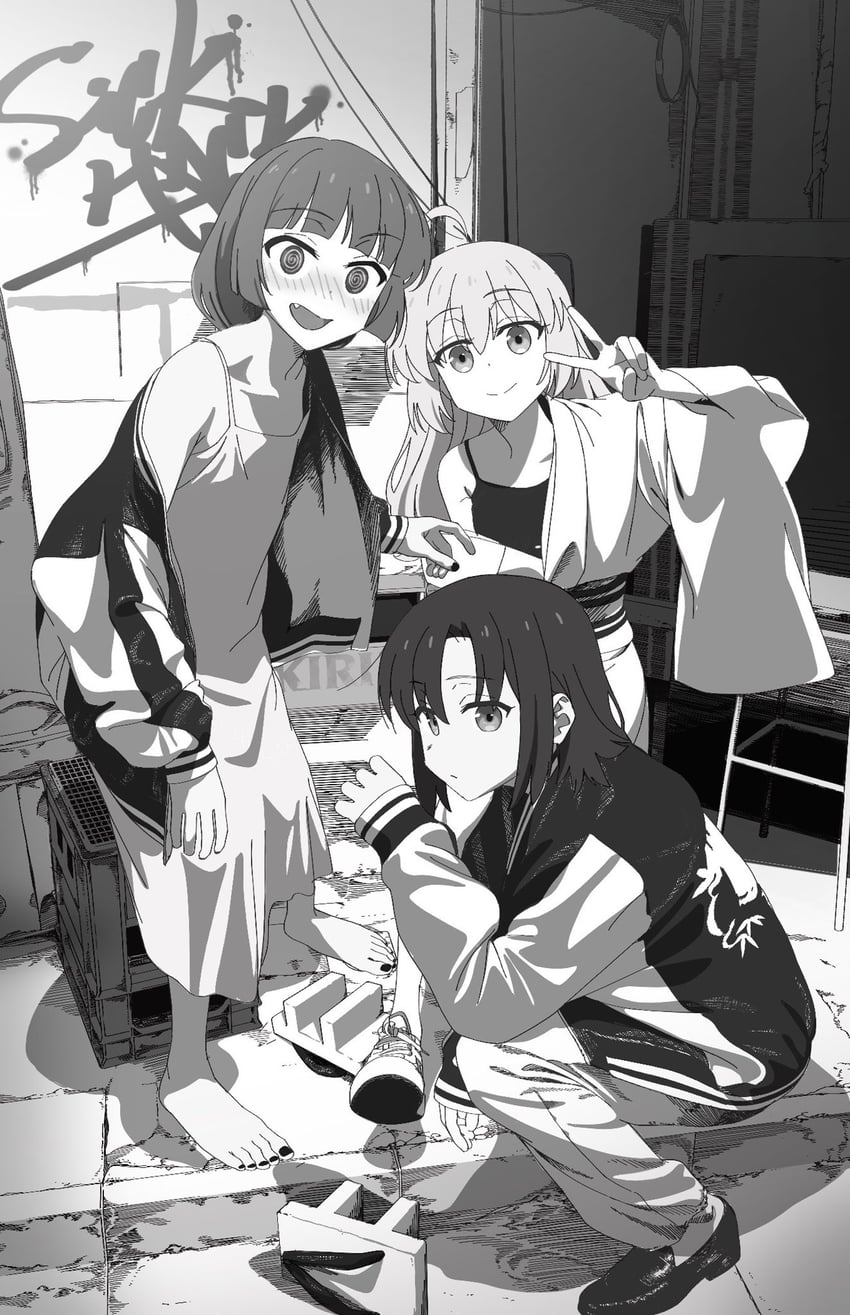 hiroi kikuri, iwashita shima, and shimizu eliza (bocchi the rock!) drawn by toubun14