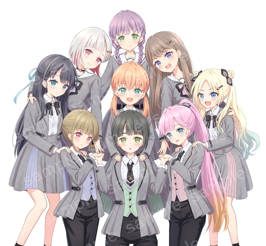 hinoshita kaho, fujishima megumi, otomune kozue, murano sayaka, yugiri tsuzuri, and 4 more (love live! and 1 more) drawn by hanazora_satsuki