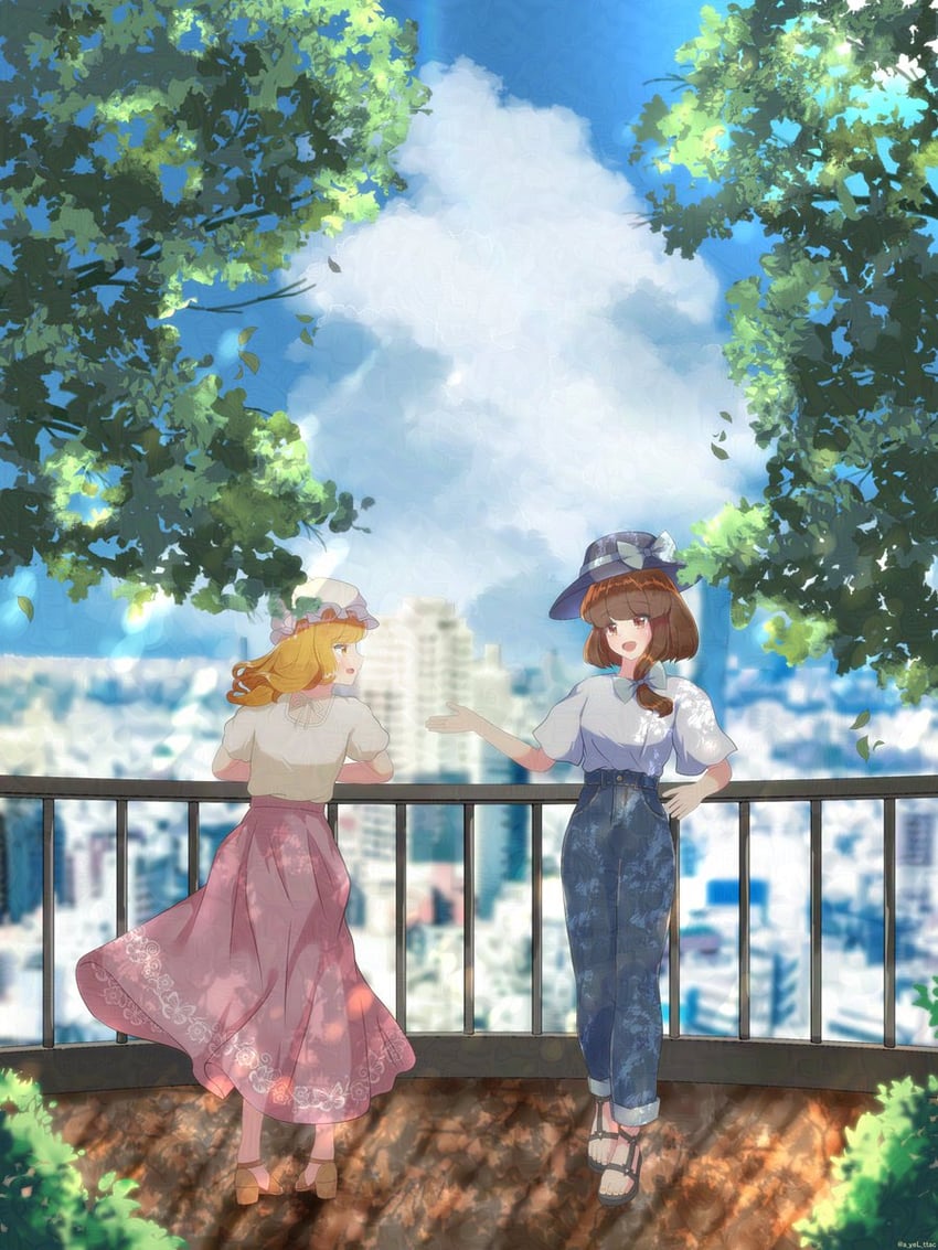 usami renko and maribel hearn (touhou) drawn by cattleya_(a_yel_ttac)