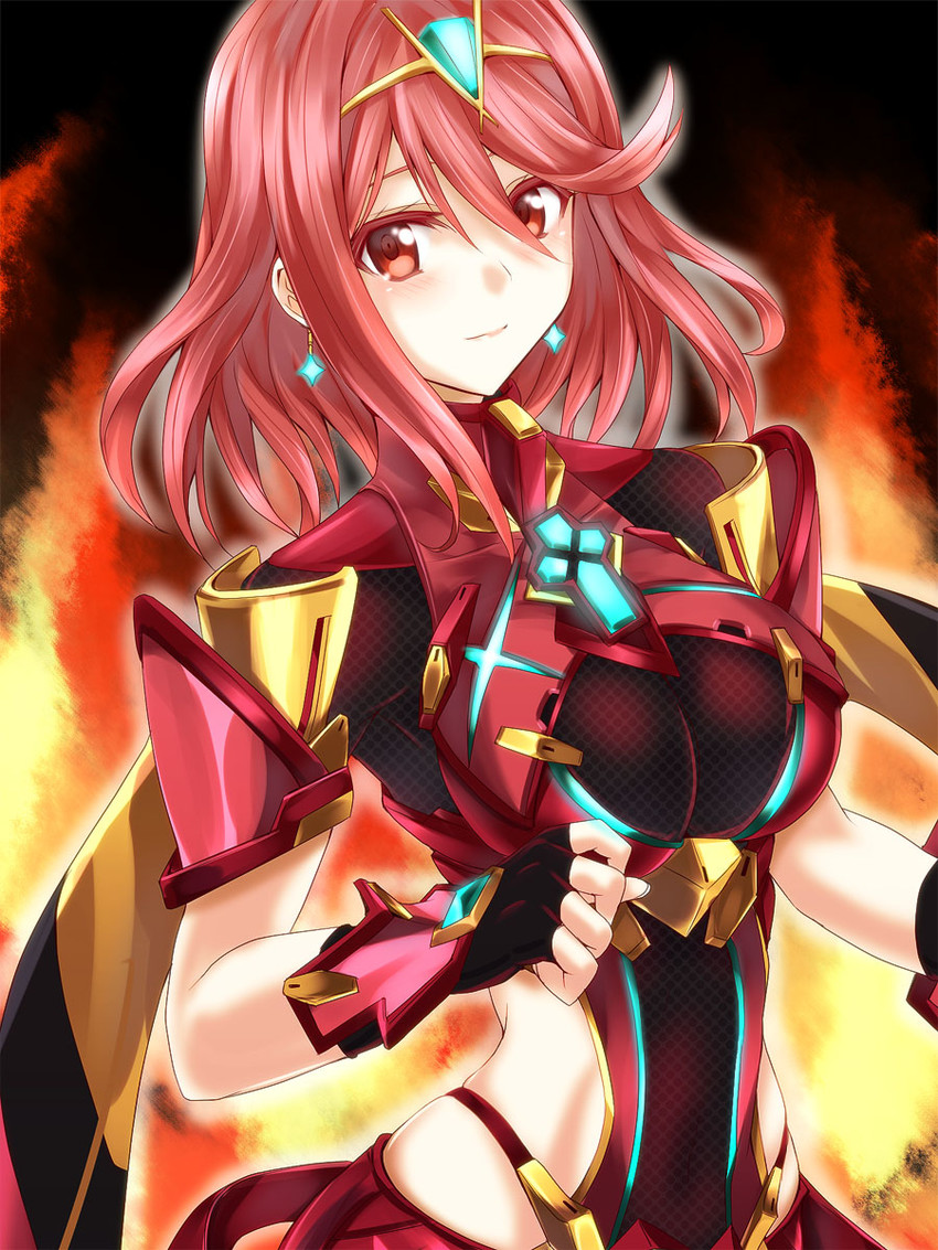 pyra (xenoblade chronicles and 1 more) drawn by kurokawa_(silve)