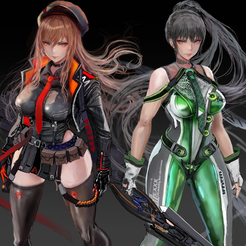 rapi and eve (goddess of victory: nikke and 1 more) drawn by kyel_hyde