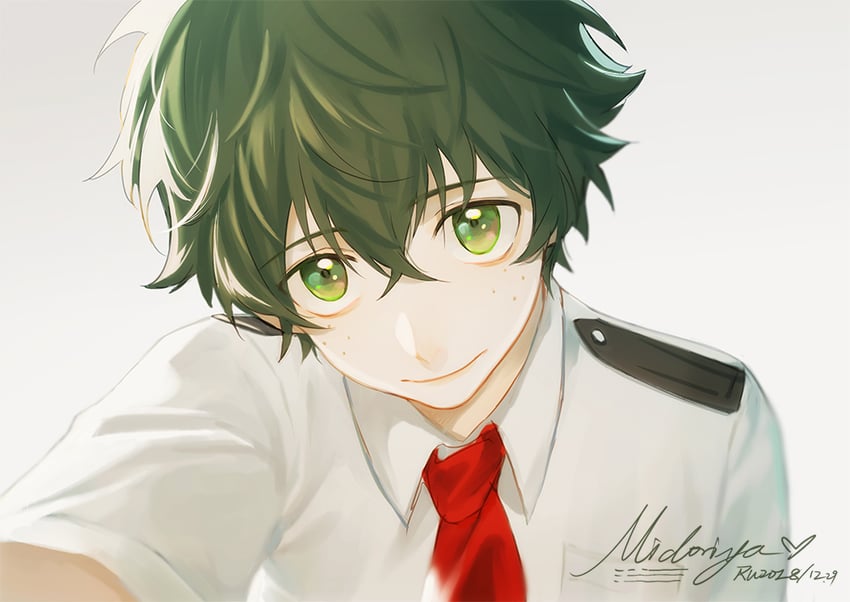 midoriya izuku (boku no hero academia) drawn by ru_(famia)