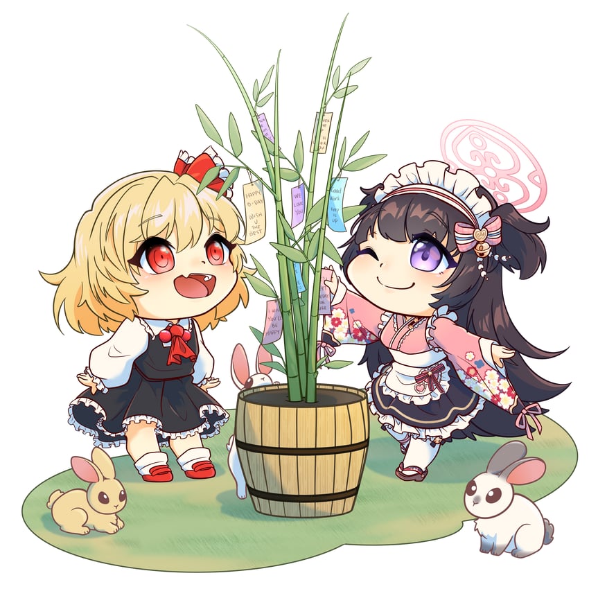 rumia and shizuko (touhou and 1 more) drawn by nobuyuki_aida