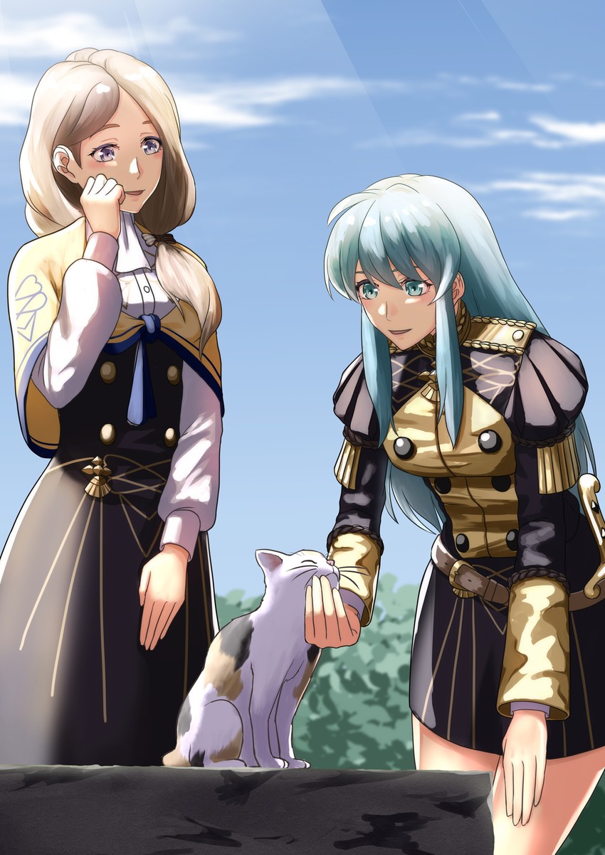 eirika and mercedes von martritz (fire emblem and 2 more) drawn by sukkirito_(rangusan)