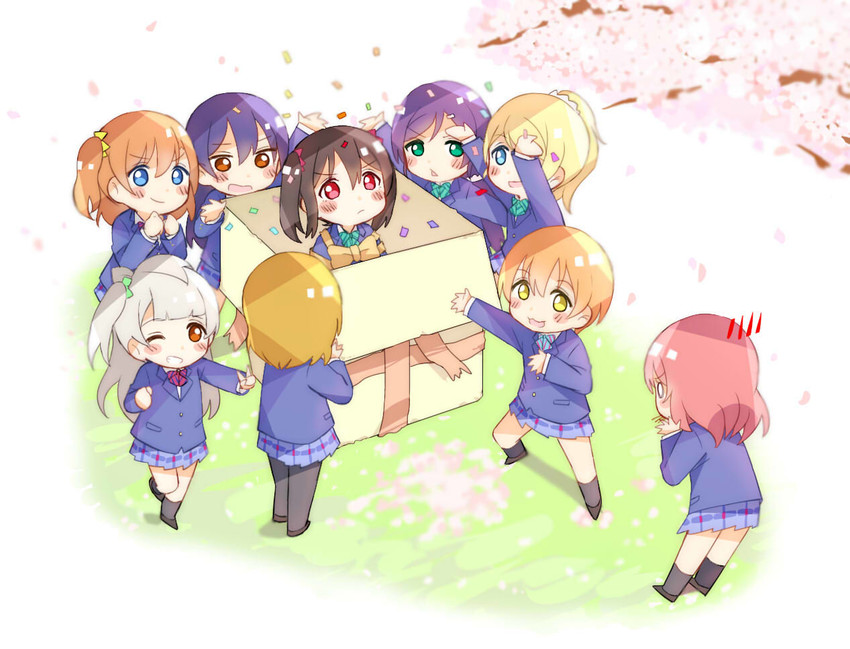 nishikino maki, tojo nozomi, sonoda umi, yazawa nico, ayase eli, and 4 more (love live! and 1 more) drawn by shenmeren