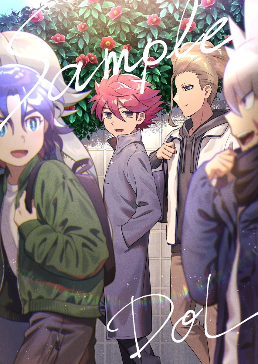 nosaka yuuma, nishikage seiya, ichihoshi hikaru, tanizaki yoshiya, and haoto ichiya (inazuma eleven and 1 more) drawn by dolustoy