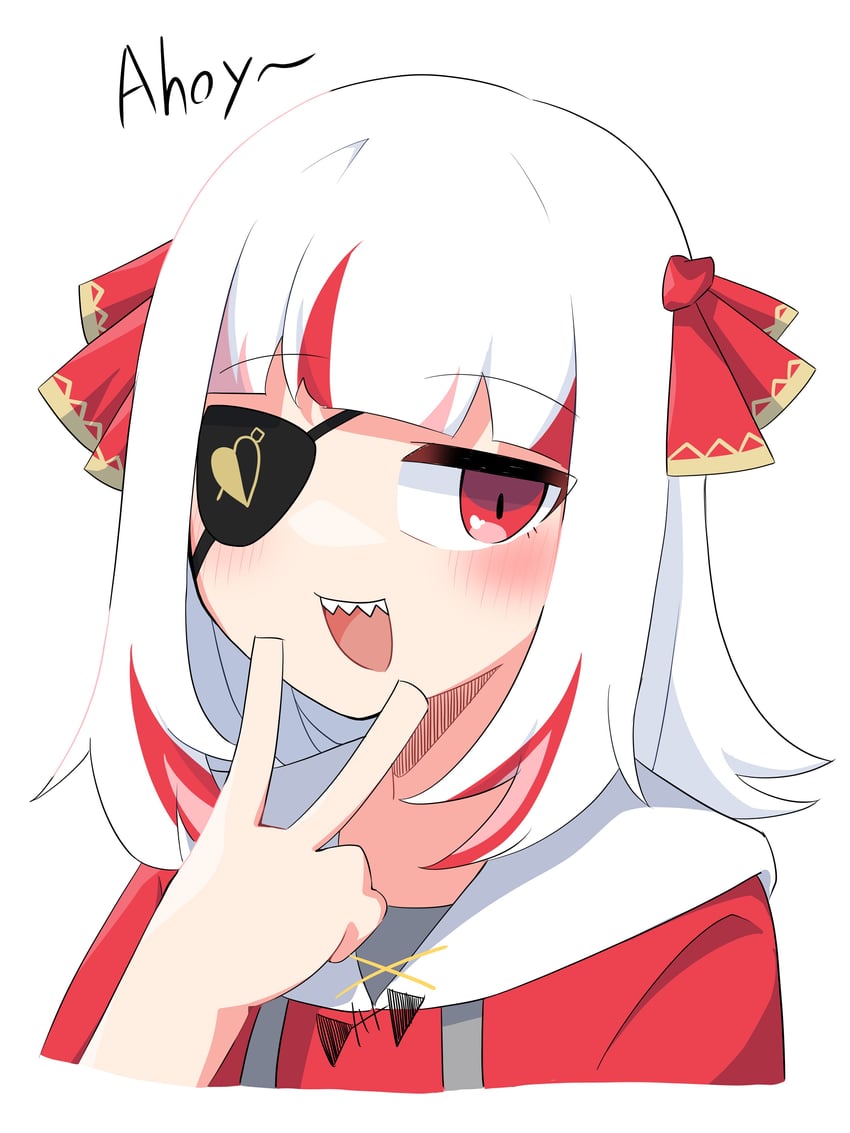 gawr gura and houshou marine (hololive and 2 more) drawn by skkazu1