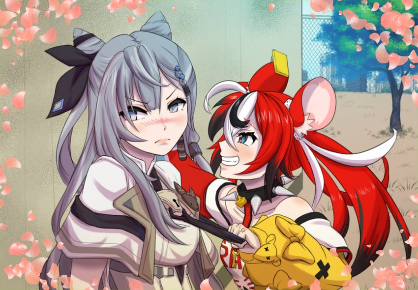 hakos baelz and vestia zeta (hololive and 2 more) drawn by ossamus