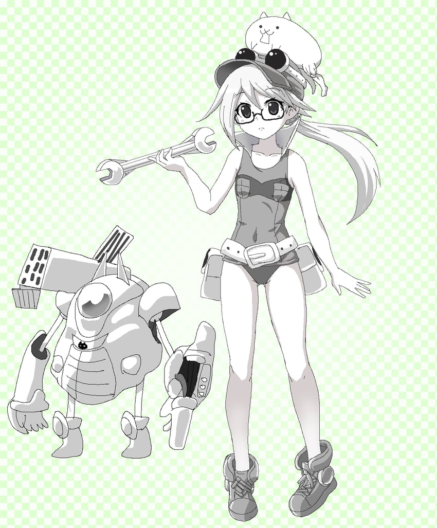 cat and saionji mekako (nyanko daisensou) drawn by hayashiya_zankurou