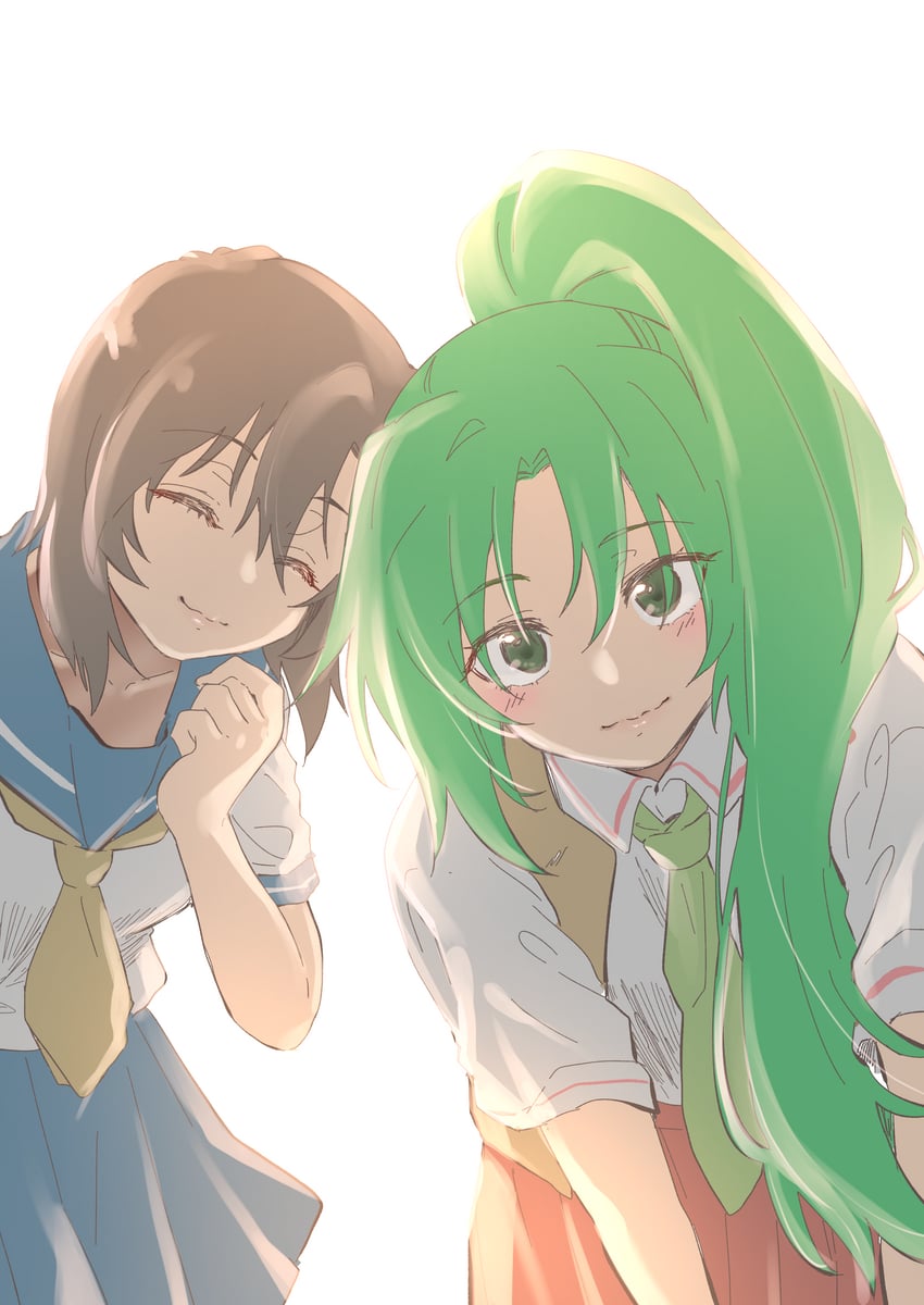 ryuuguu rena and sonozaki mion (higurashi no naku koro ni) drawn by kayo1102