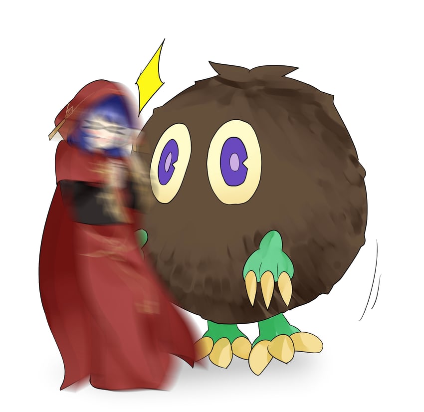 kuriboh and lo the prayers of the voiceless voice (yu-gi-oh!) drawn by sawan_cutman