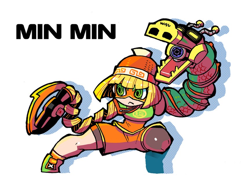 min min (super smash bros. and 1 more) drawn by rariatto_(ganguri)