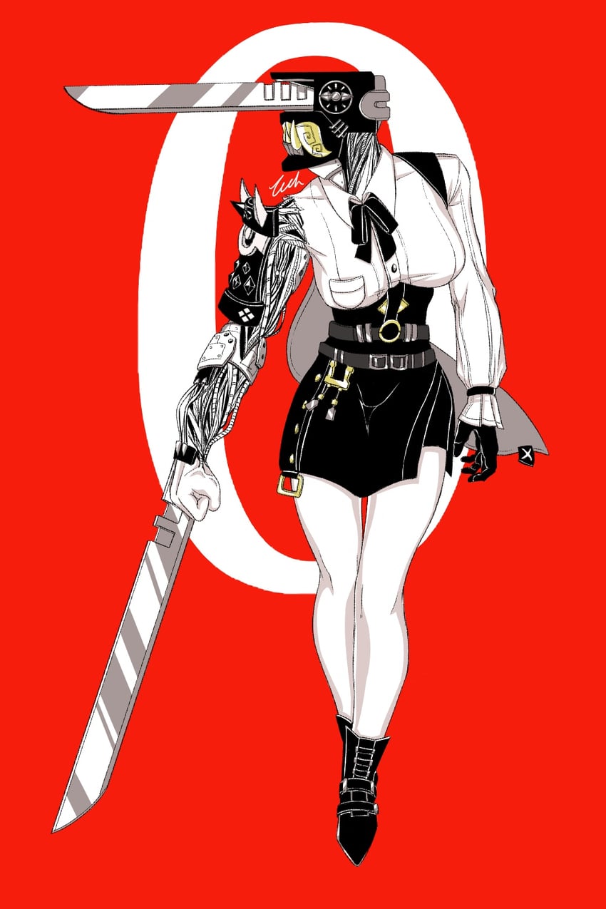 tsukishiro yanagi and katana man (zenless zone zero and 1 more) drawn by wagon_(dwagon_sa)