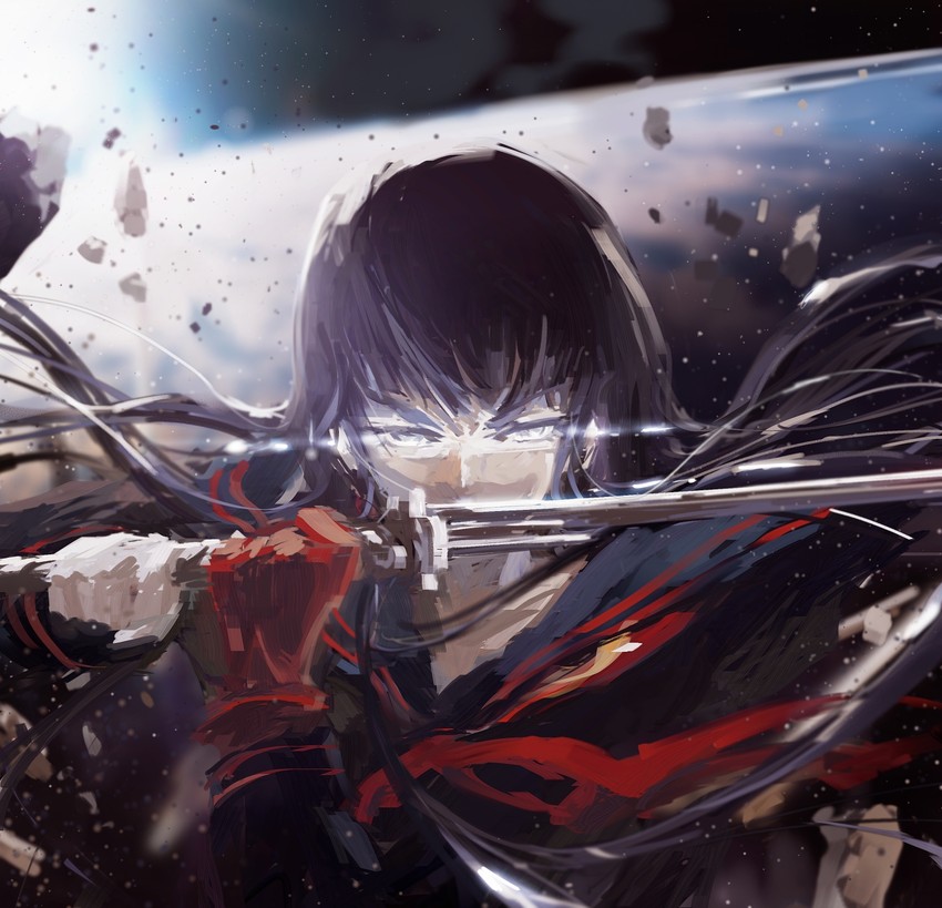 matoi ryuuko, senketsu, and kiryuuin satsuki (kill la kill) drawn by stu_dts