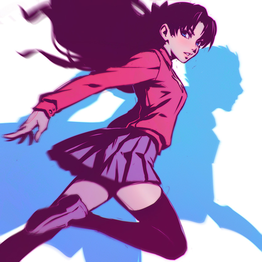 tohsaka rin and archer (fate and 1 more) drawn by ilya_kuvshinov