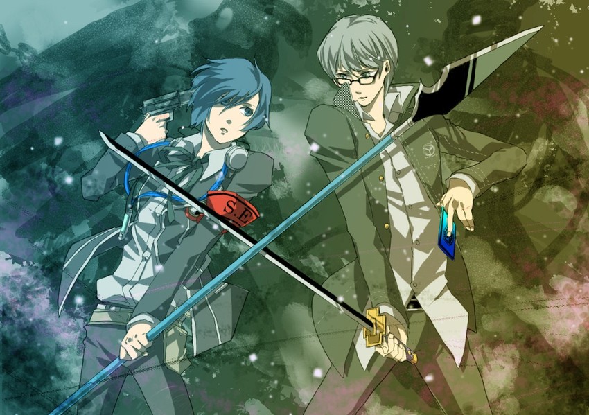 narukami yu and yuuki makoto (persona and 2 more) drawn by hashi