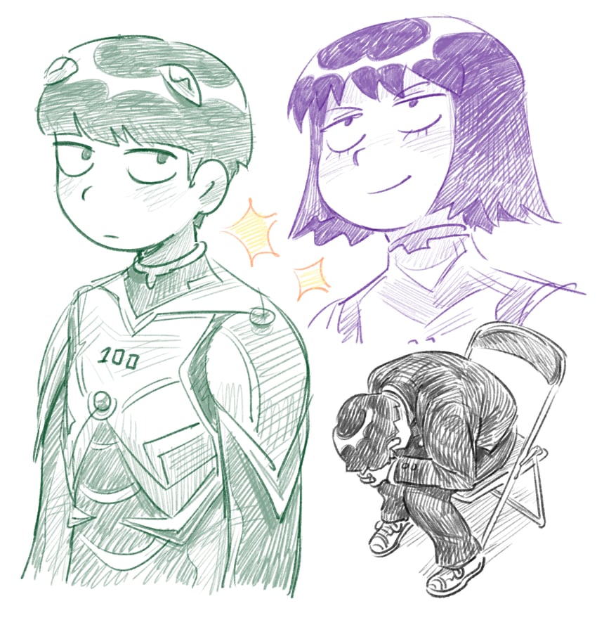 kageyama shigeo and kurata tome (neon genesis evangelion and 1 more) drawn by metukika