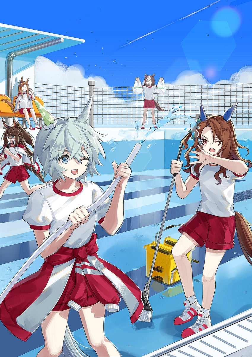 special week, king halo, seiun sky, grass wonder, and el condor pasa (umamusume) drawn by shidare_(youh4016)