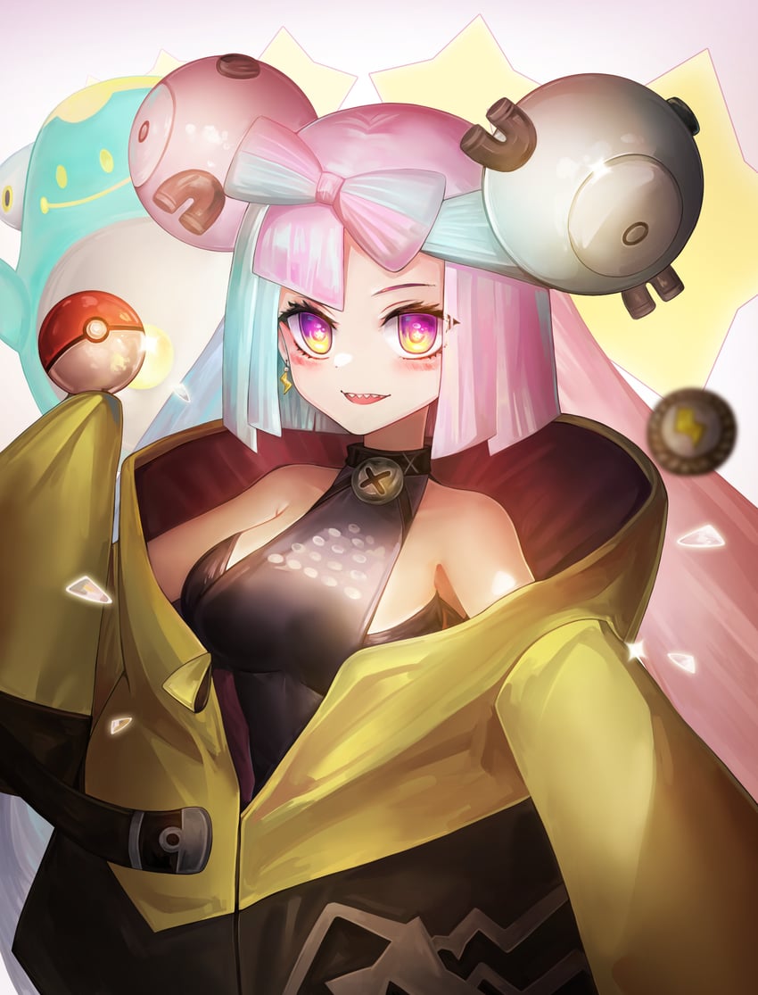 iono and bellibolt (pokemon and 1 more) drawn by ziteng_yue
