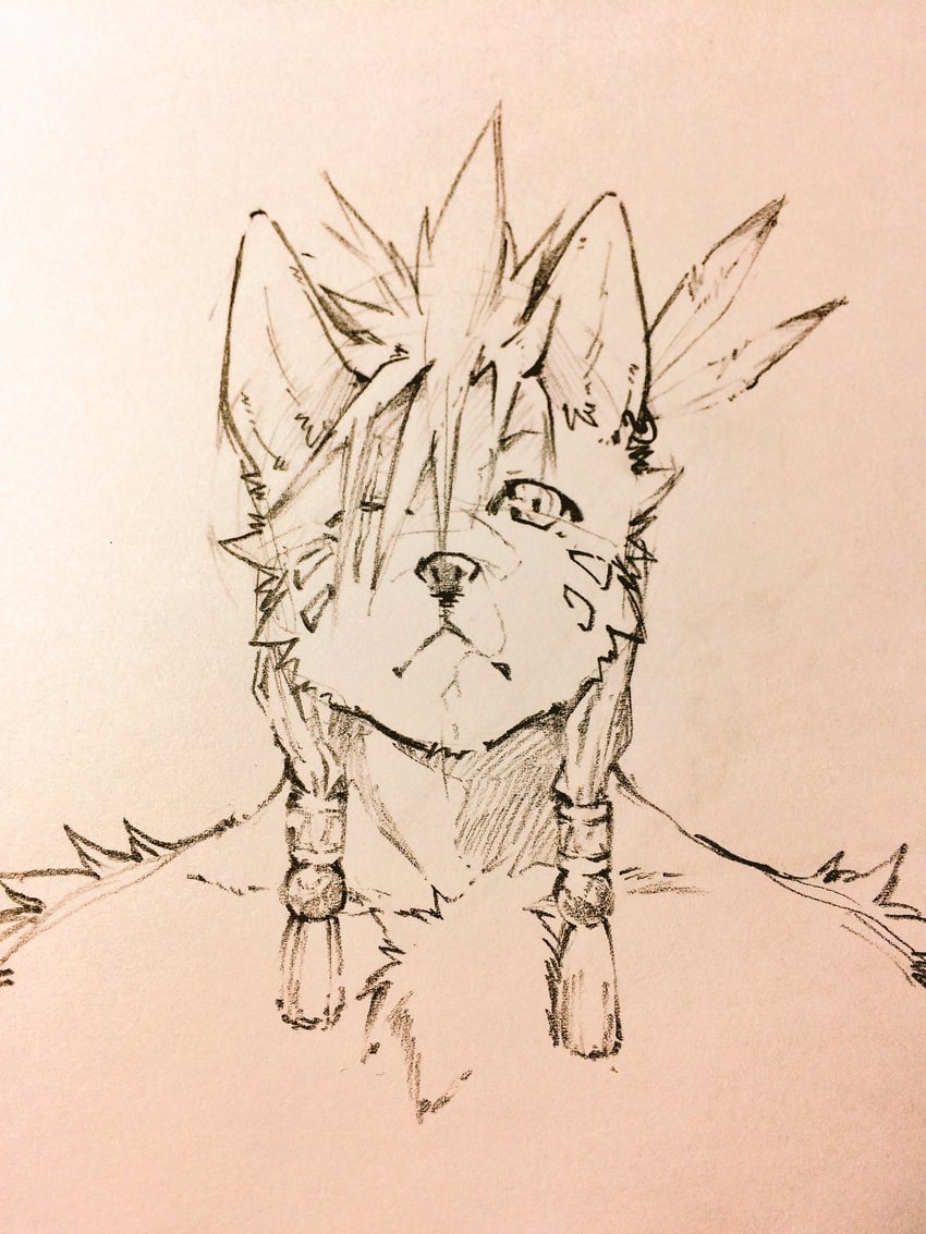 red xiii (final fantasy and 1 more) drawn by indeigo15