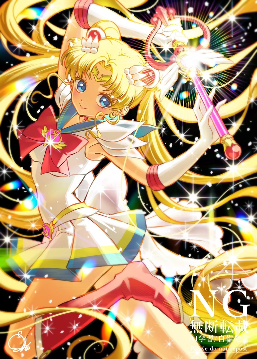 tsukino usagi, sailor moon, and super sailor moon (bishoujo senshi sailor moon and 1 more) drawn by prettysavage30
