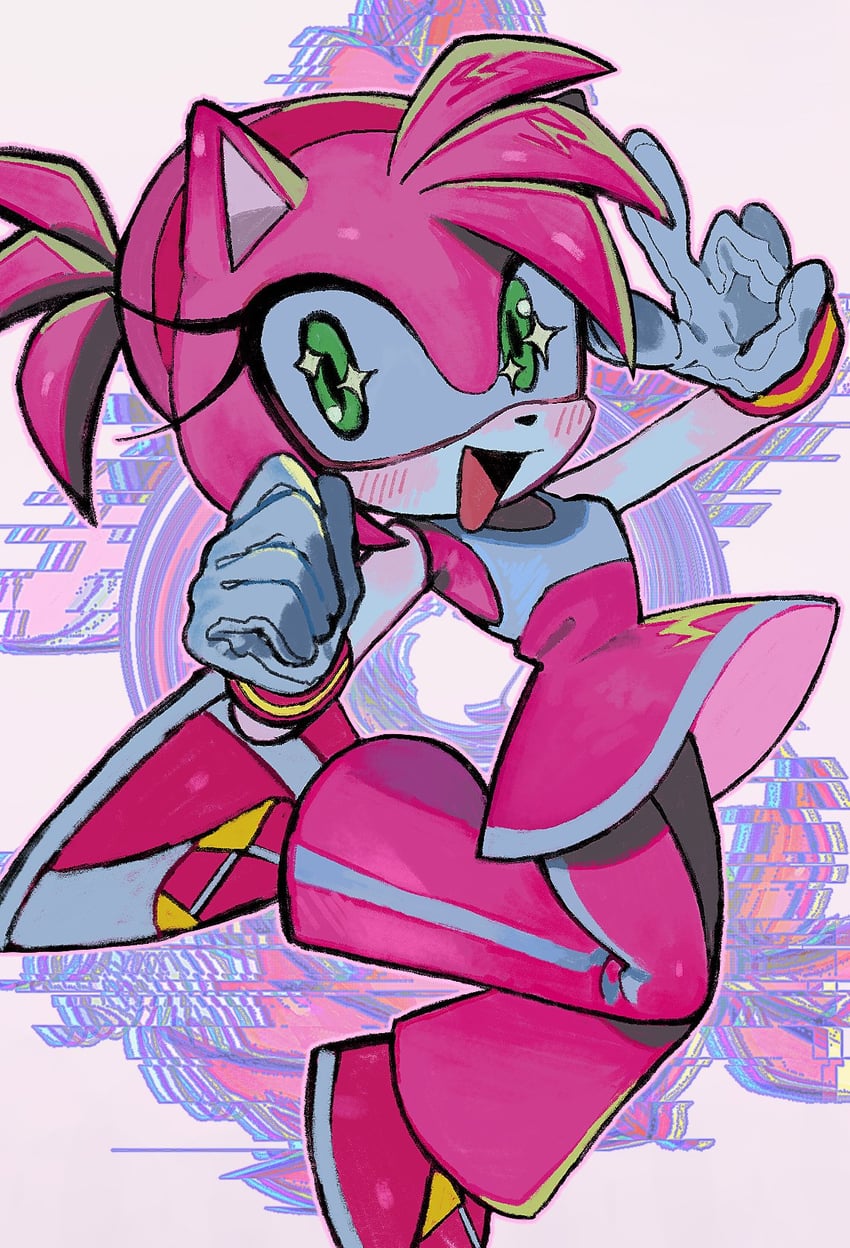 amy rose (sonic and 1 more) drawn by xxxxx0099e