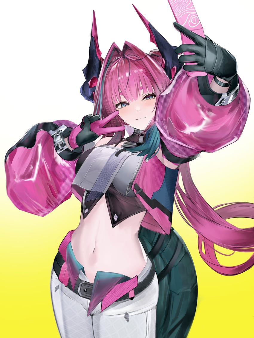 yvonne (arknights and 1 more) drawn by eugle_na