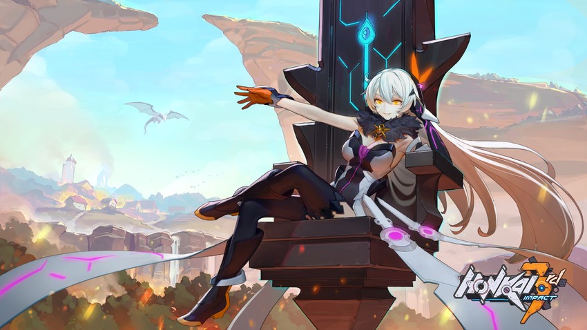 kiana kaslana and benares (honkai and 1 more) drawn by timbougami