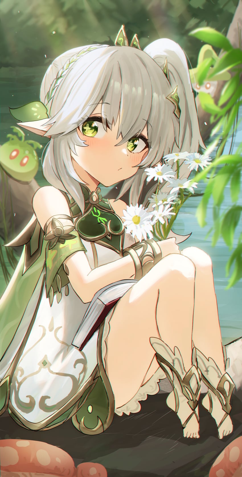 nahida, slime, and fungi (genshin impact) drawn by horn/wood
