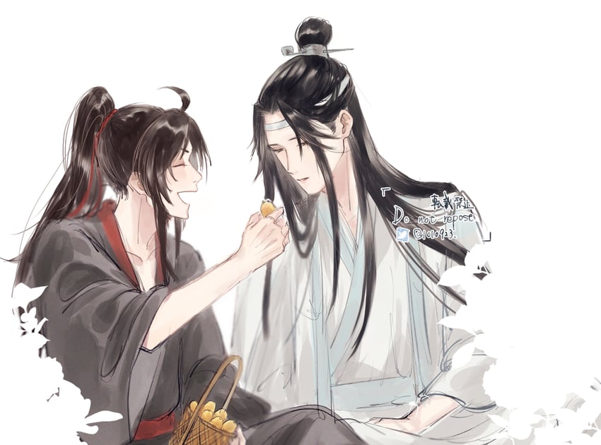 wei wuxian and lan wangji (modao zushi) drawn by 1010923