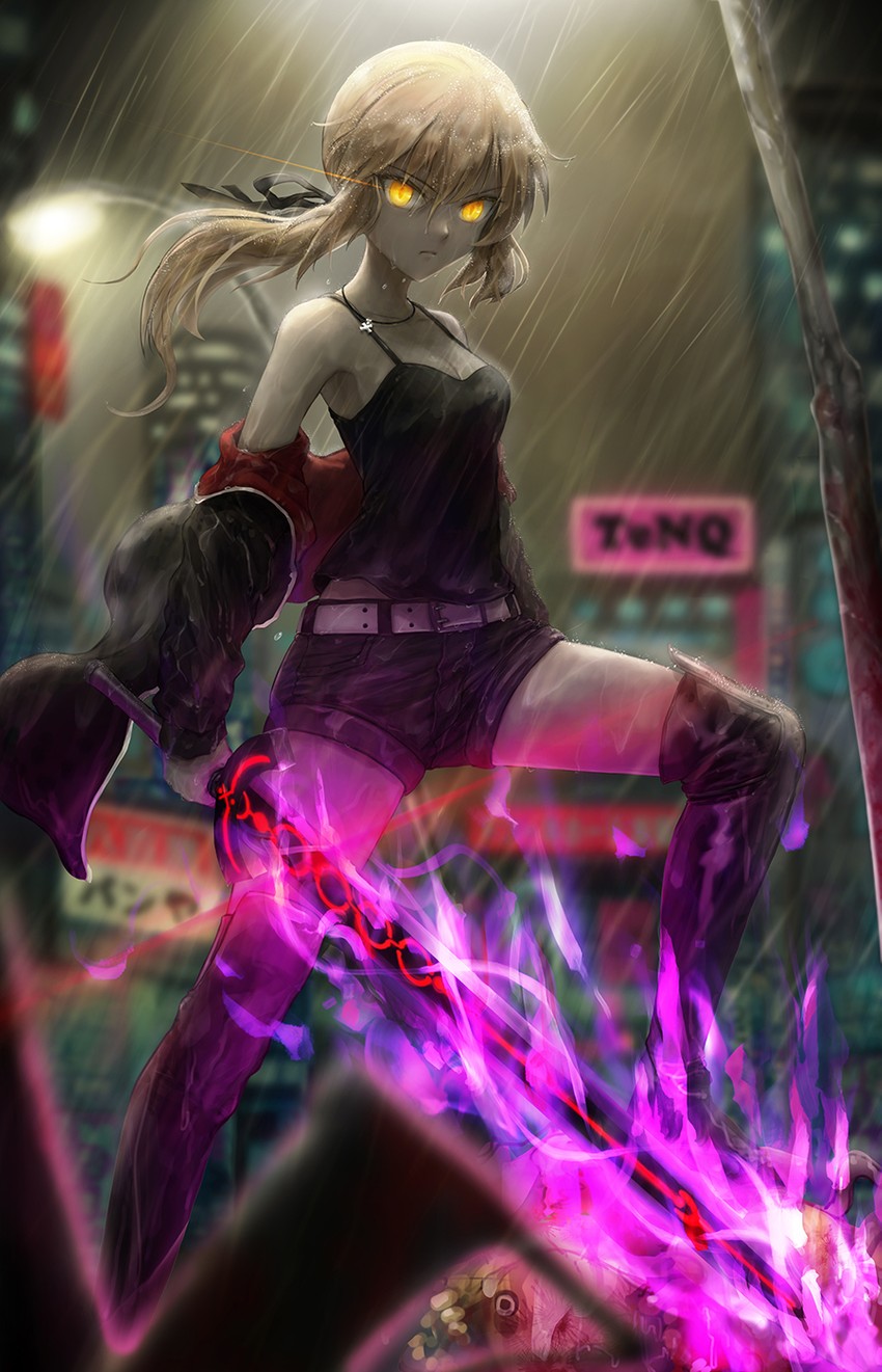 artoria pendragon and saber alter (fate and 1 more) drawn by sterben