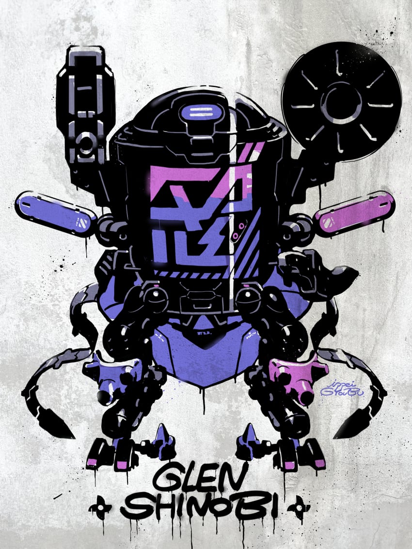 glen shinobi (synduality and 1 more) drawn by gyoubu_ippei