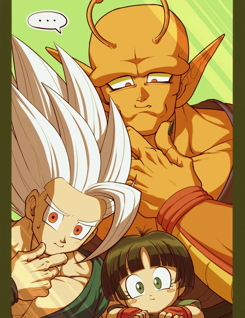 son gohan, pan, piccolo, gohan beast, and orange piccolo (dragon ball and 2 more) drawn by koukyouji