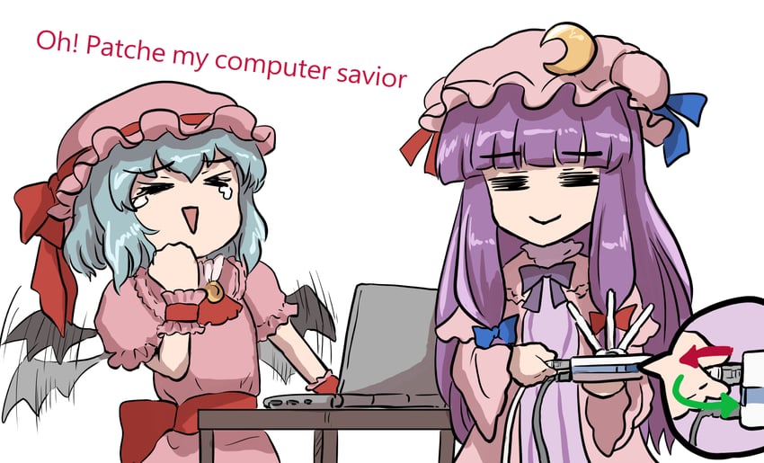 remilia scarlet and patchouli knowledge (touhou) drawn by namiki_(remiter00)