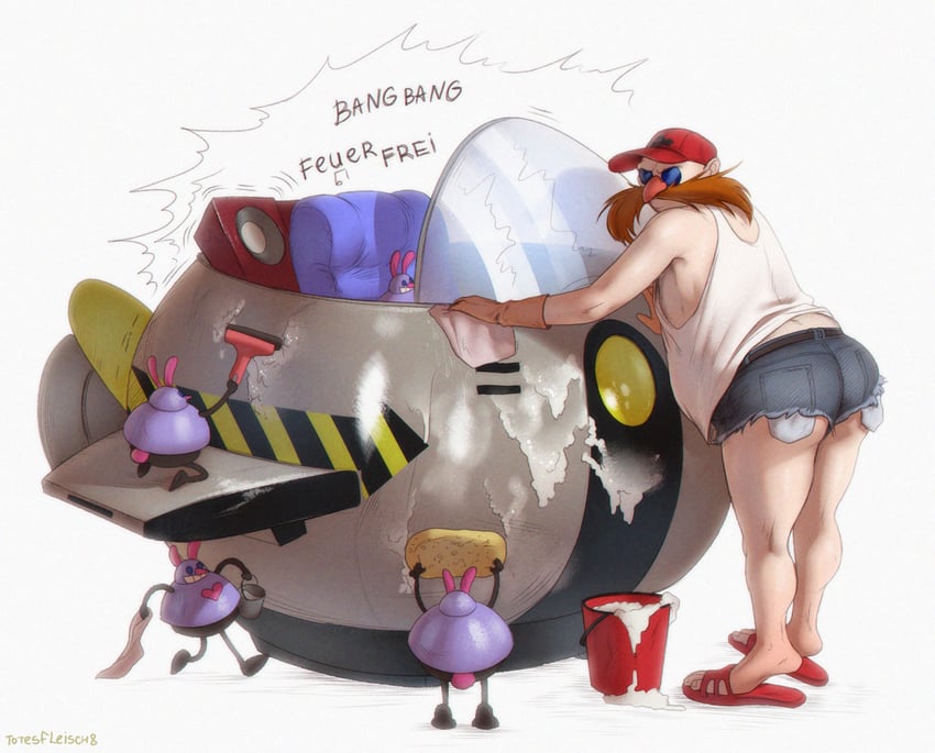 dr. eggman and egg pawn (sonic and 1 more) drawn by totesfleisch8