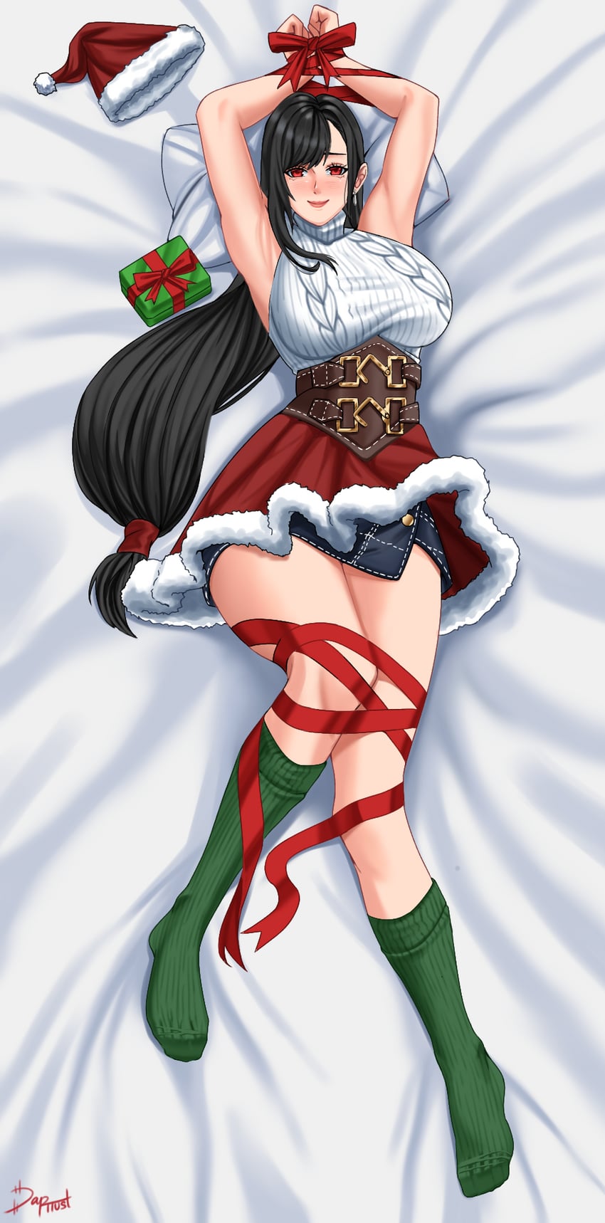 tifa lockhart (final fantasy and 2 more) drawn by dapx