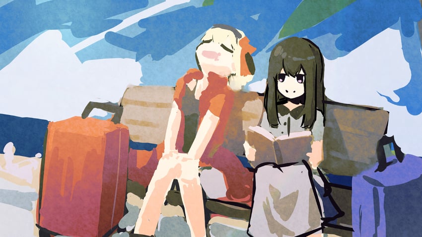 nishikigi chisato and inoue takina (lycoris recoil) drawn by rnna