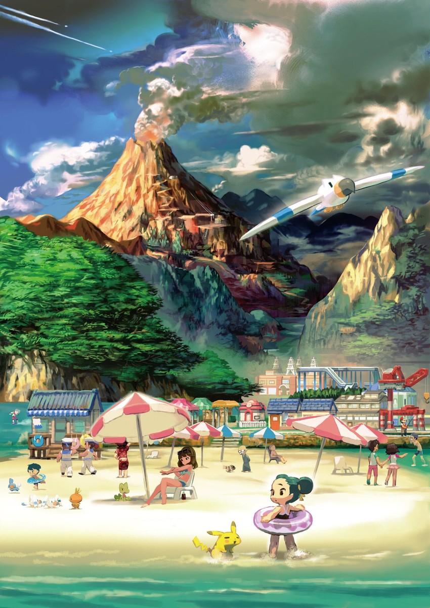 pikachu, torchic, mudkip, wingull, treecko, and 8 more (pokemon and 1 more) drawn by kawaguchi_youhei