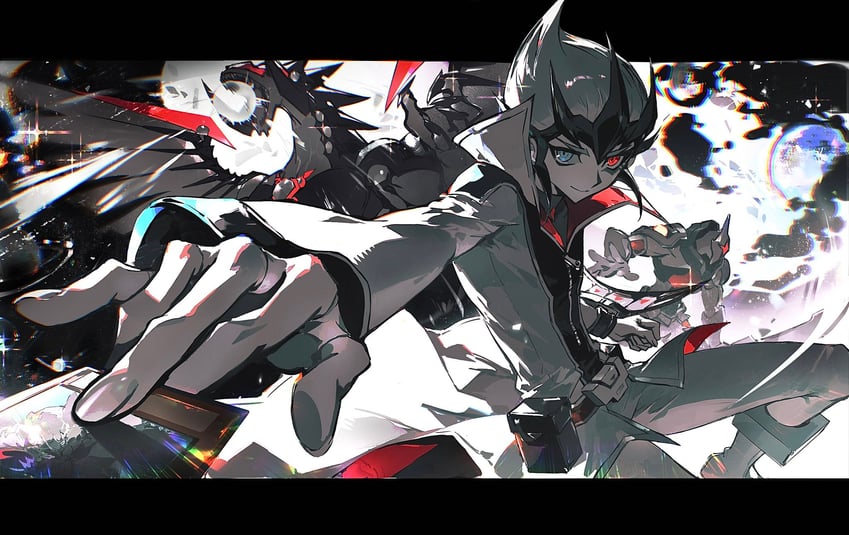 tenjou kaito, galaxy-eyes photon dragon, and galaxy knight (yu-gi-oh! and 1 more) drawn by libuqilai