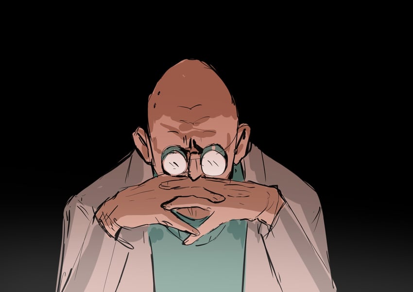 hubert j farnsworth (neon genesis evangelion and 1 more) drawn by rosy_(rosygloomart)