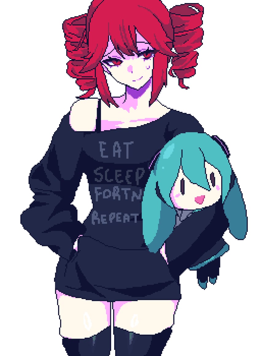 hatsune miku and kasane teto (vocaloid and 1 more) drawn by pixelcadete