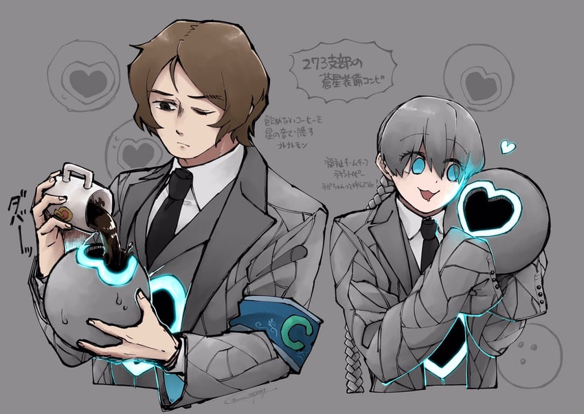 nugget and employee (project moon and 1 more) drawn by yatsumeunagi