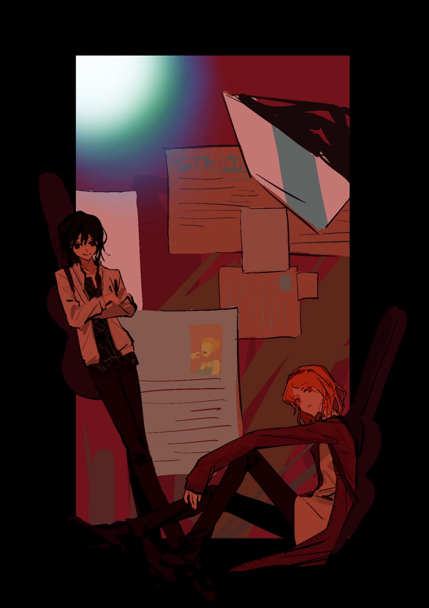 senri tsurubami and zuifeng tenkai (len'en) drawn by fuluola_xiaoyao
