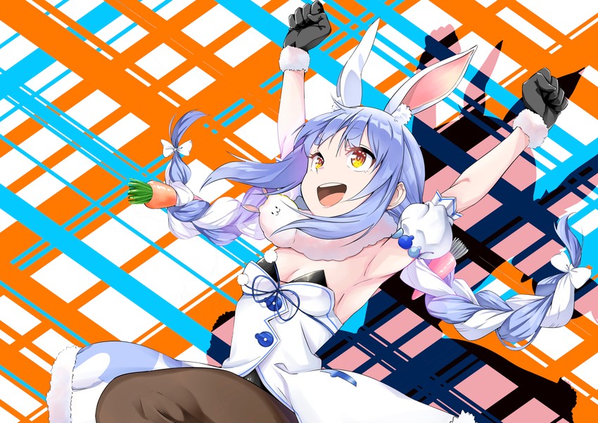 usada pekora and don-chan (hololive) drawn by hiro_(ak080327)