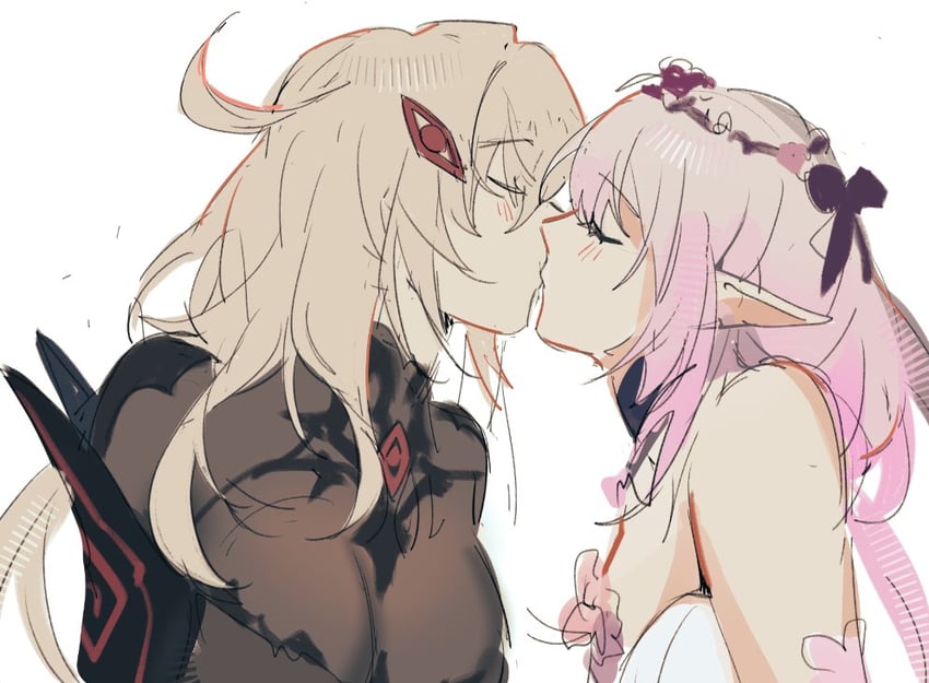 castorice and ronova (genshin impact and 2 more) drawn by tomodurien