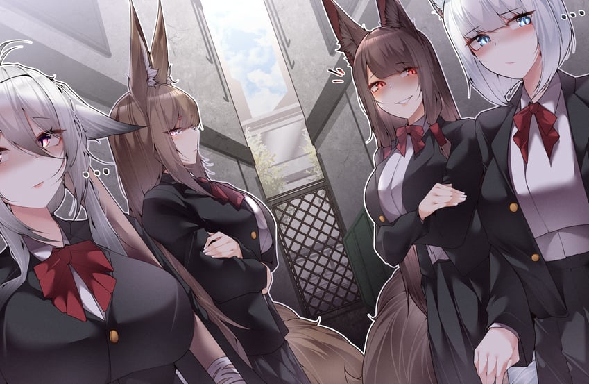 kaga, akagi, amagi, and tosa (azur lane) drawn by samip