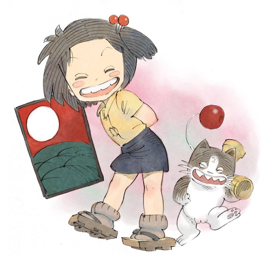 takemoto chie and kotetsu (jarinko chie) drawn by ahn_dongshik